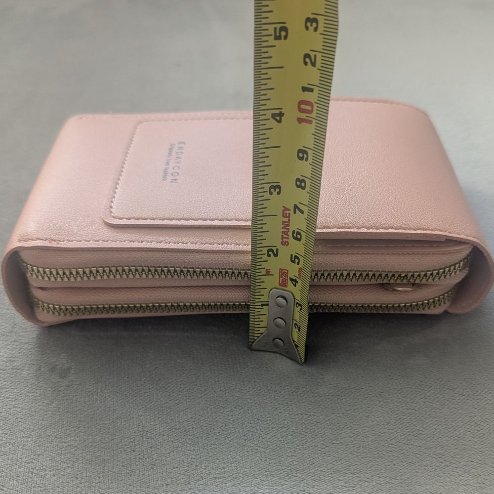 NEW Pink Crossbody Bag With Clear Cell Phone Window - Picture 12 of 16